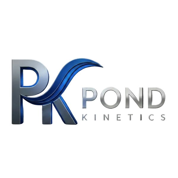 Logo of Pond Kinetics on a white background